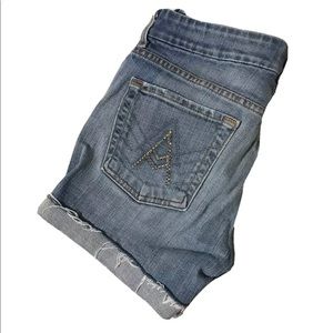 7 for All Mankind Embellished “A” Pocket Jean Shorts
